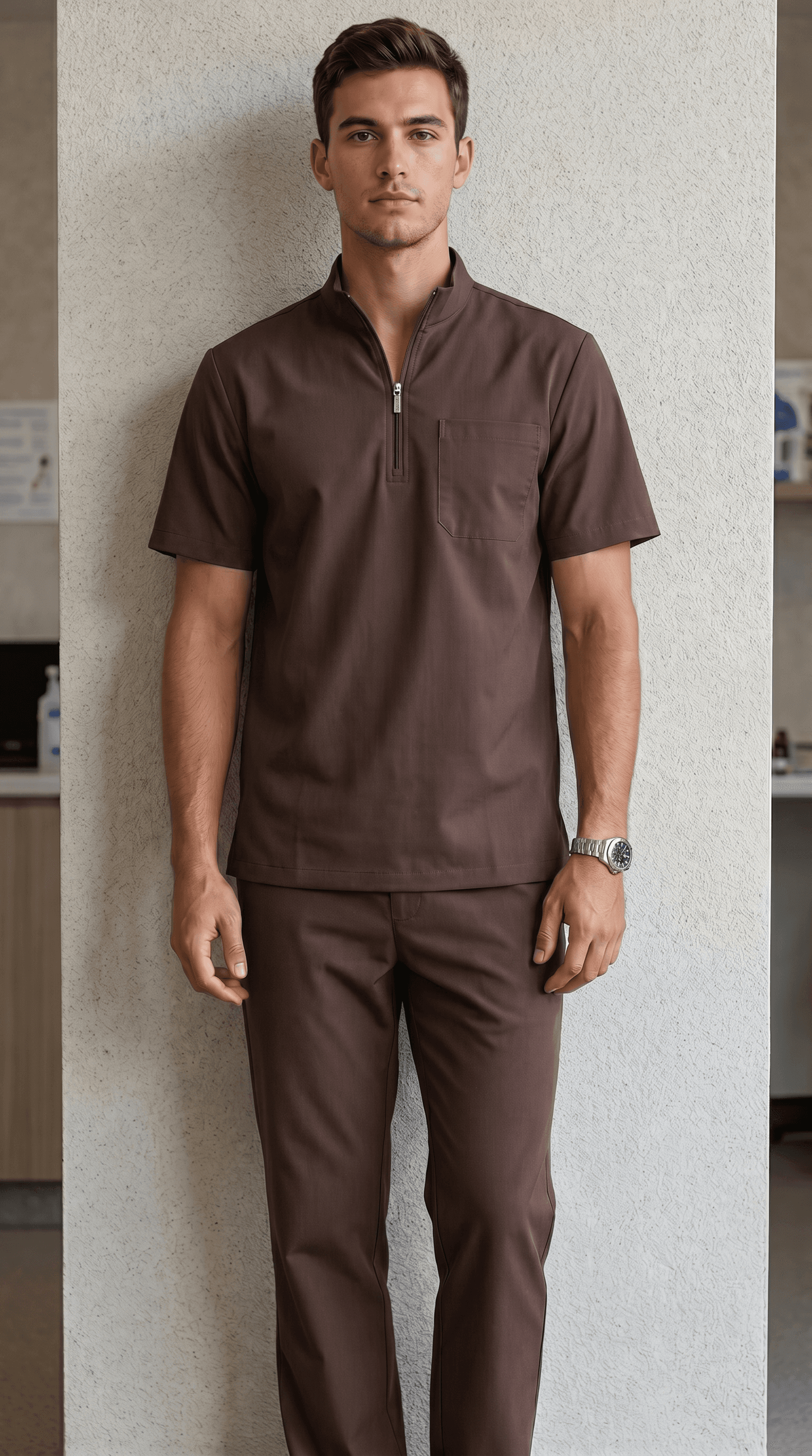 Tailored Doctor Suit — Espresso