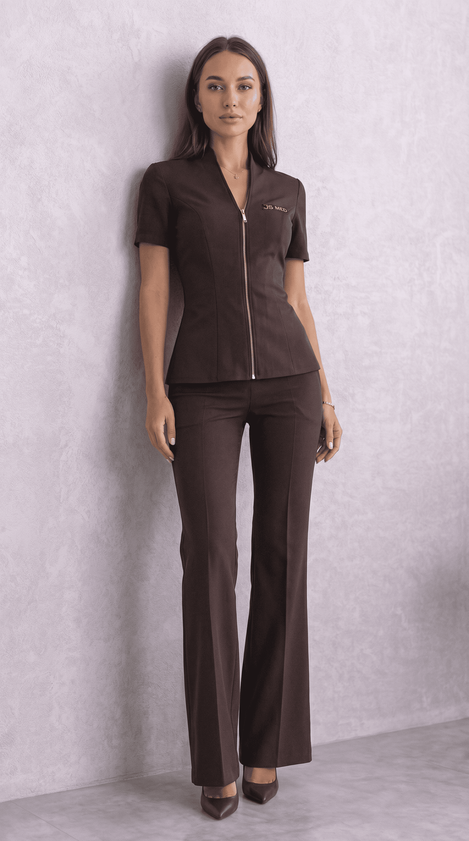 Signature Zip Tunic — Espresso