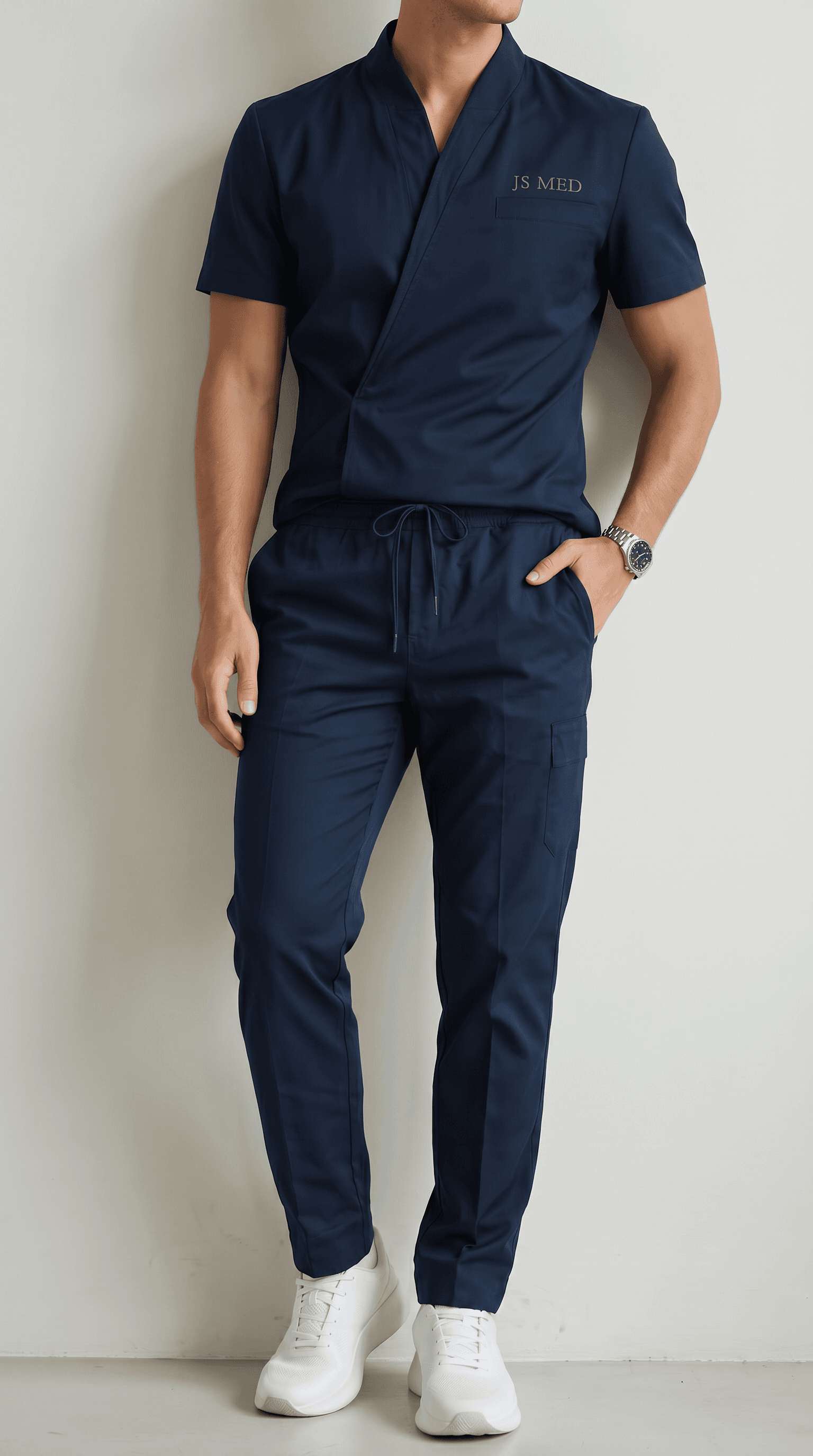 Kimono Wrap Set — Navy