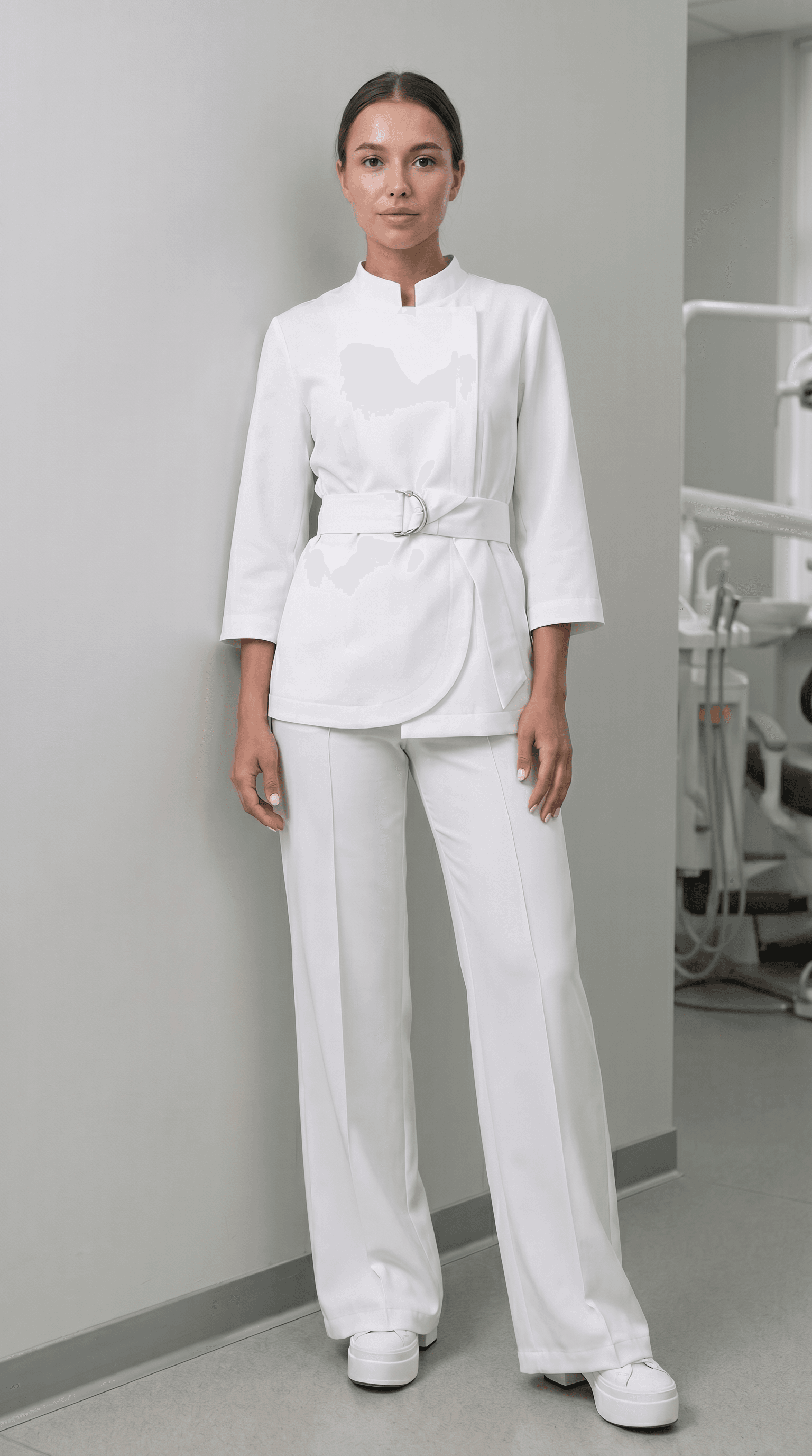 D-Ring Belted Tunic — Ivory