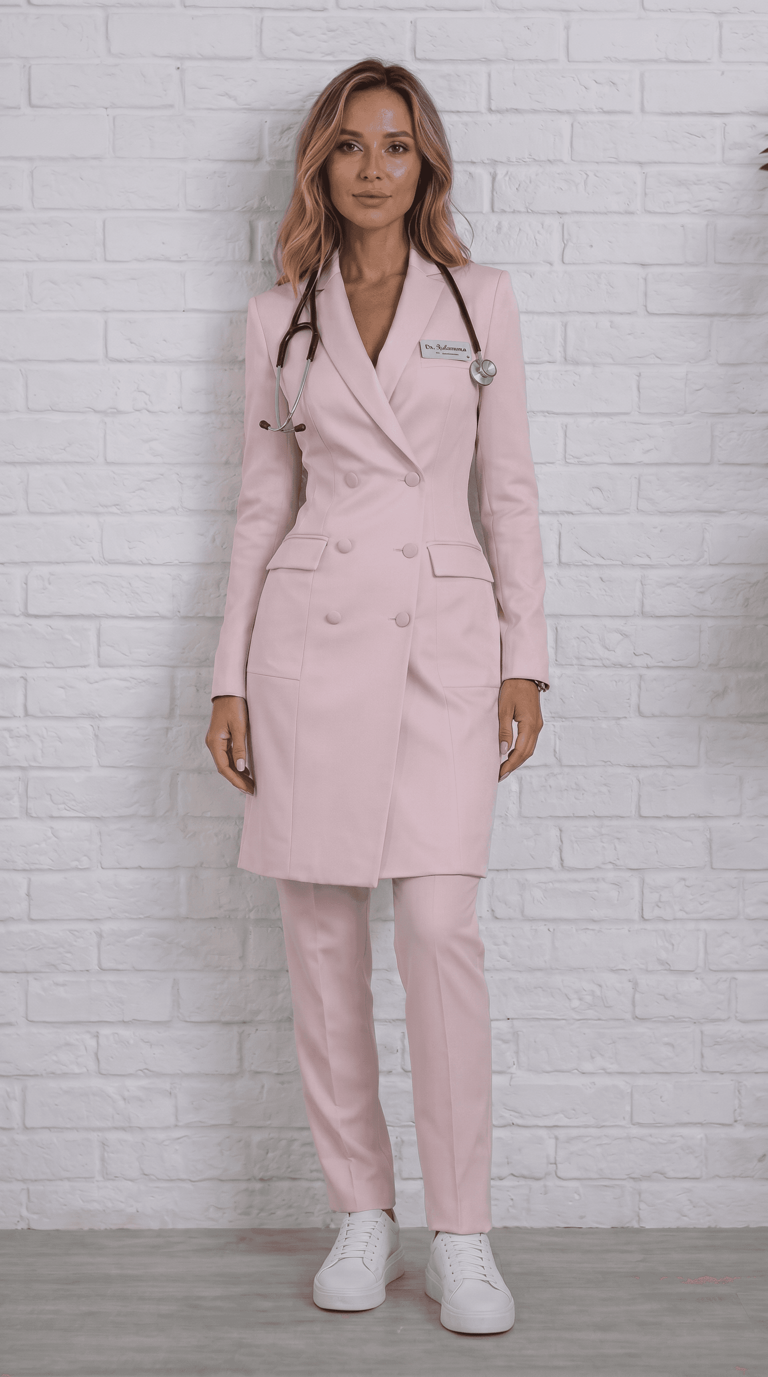 Classic Drawstring Scrub Set — Blush