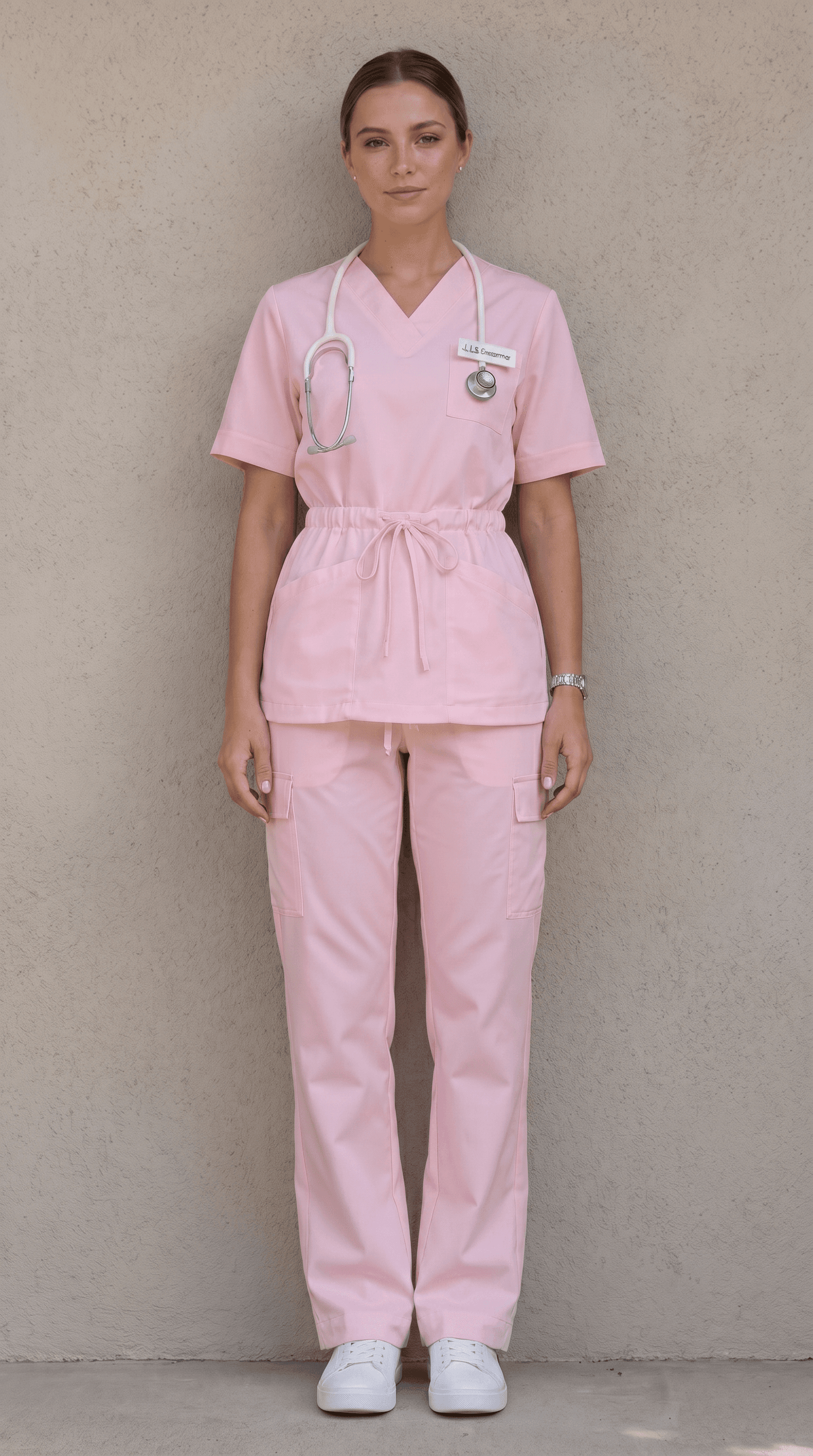 Tailored Polo Set — Blush